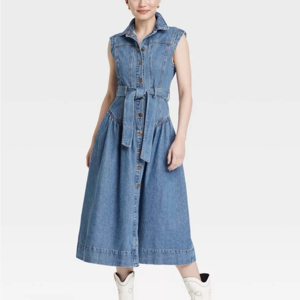 Universal Blue Denim Midi Dress